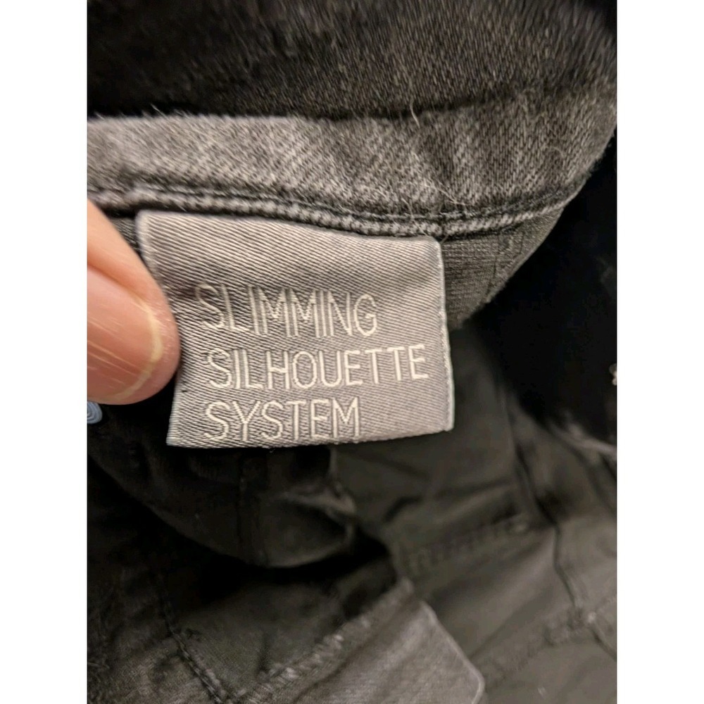 Melissa McCarthy Seven 7 Slim System Short Women Black Denim Stud Moto-22W - Picture 7 of 10